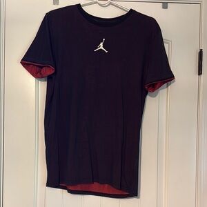 Jordan Black and Red Short Sleeve Tee